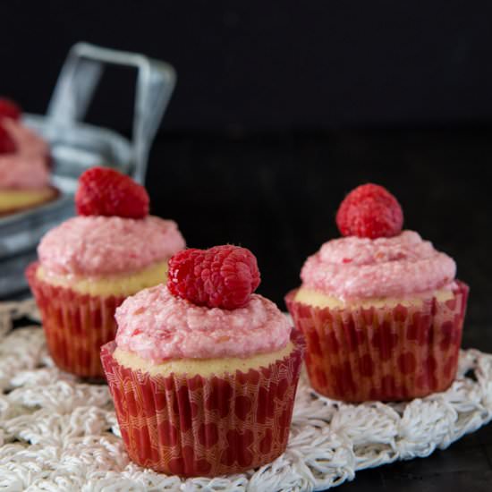 Raspberry Vanilla Bean Cupcakes