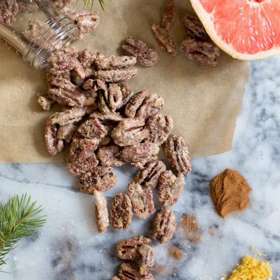 Candied Pecans with Grapefruit Zest