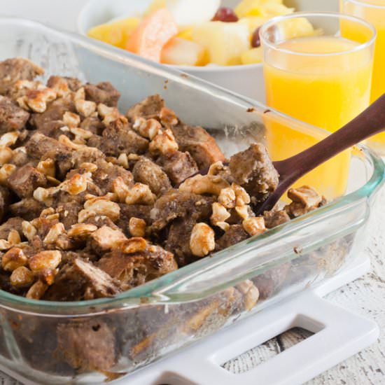 Cashew-Chai French Toast Casserole