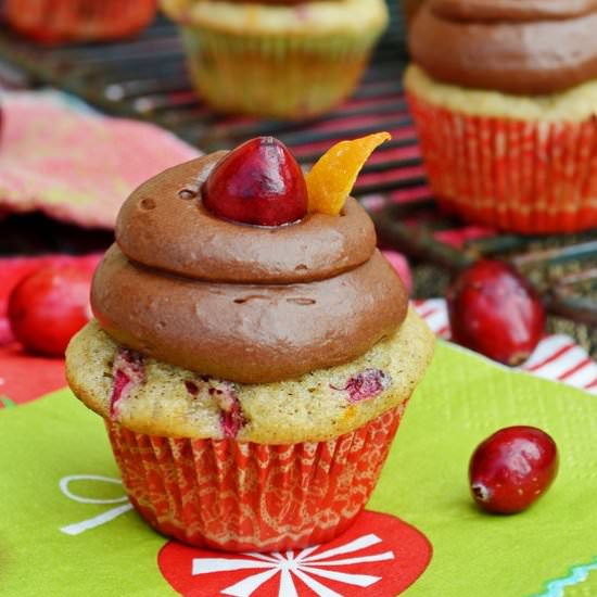 Cranberry Chocolate Orange Cupcakes