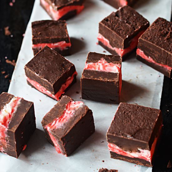 5 Ingredient Peppermint Fudge