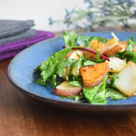 Red Potatoes with Greens