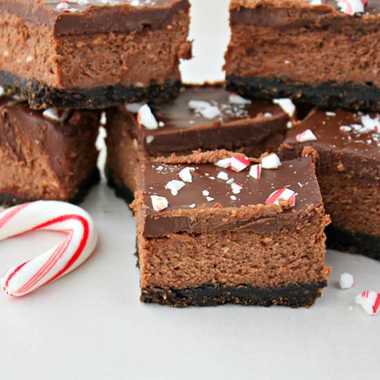 Chocolate Cheesecake Candy Cane Bar