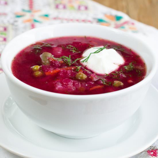Quick Borscht (Beet Soup)