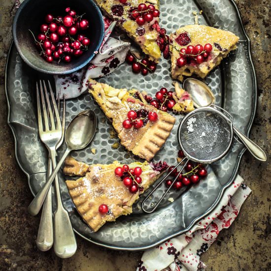 Raspberry Ginger Frangipane Tart