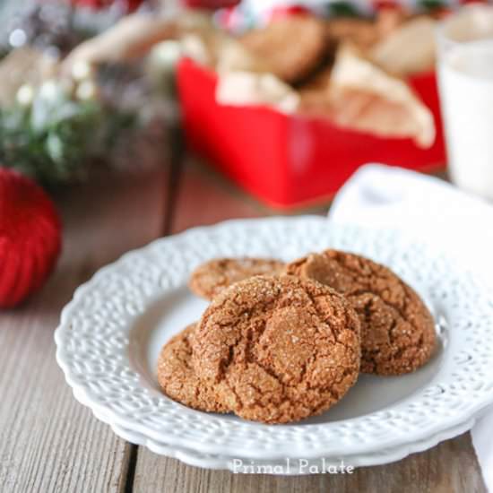 Paleo Gingersnap Cookies