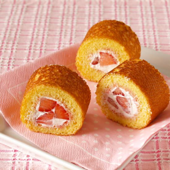 Mini Strawberry Roll Cake