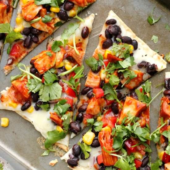 BBQ Turkey Flatbread Pizza