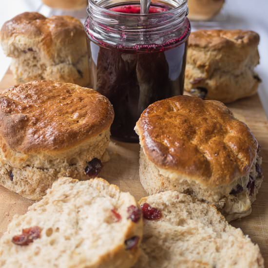Wholemeal Cranberry Scones