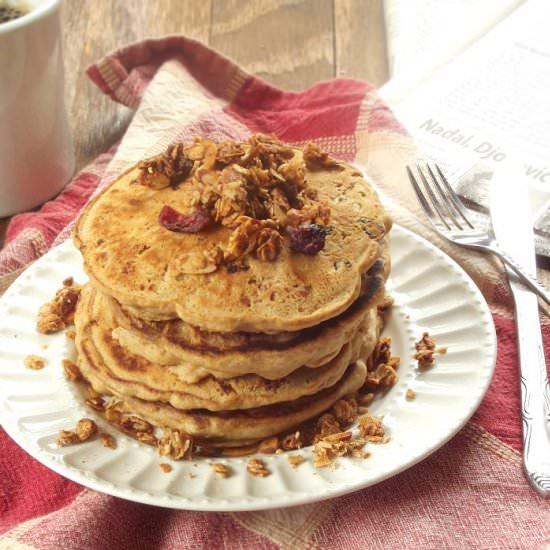 Vegan Granola Pancakes