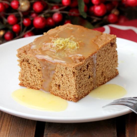 Gingerbread Cake with Lemon Sauce