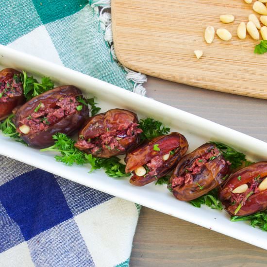 Olive Tapenade Stuffed Dates