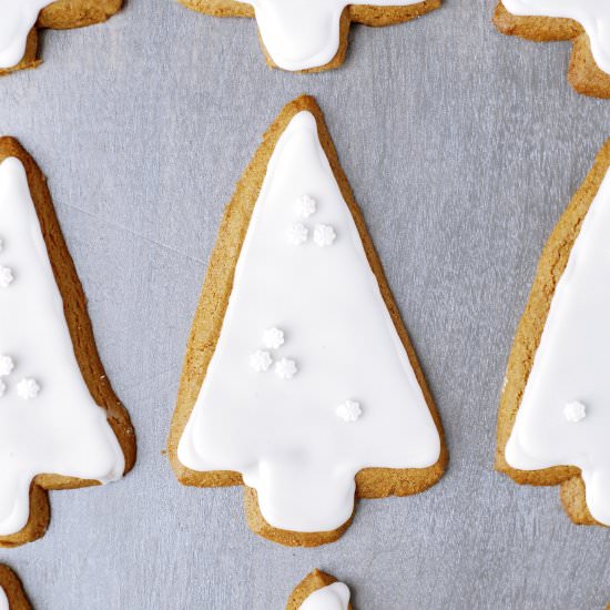 Iced gingerbread cookies