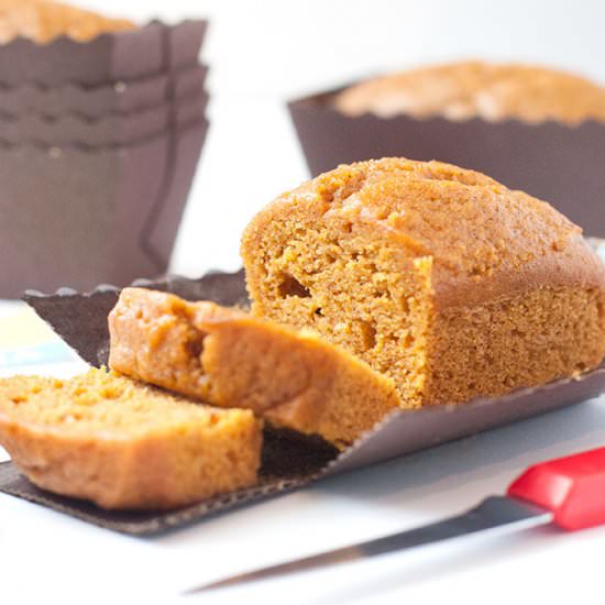 Mini Pumpkin Bread Loaves