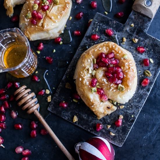 Goat Cheese Stuffed Phyllo Swirls
