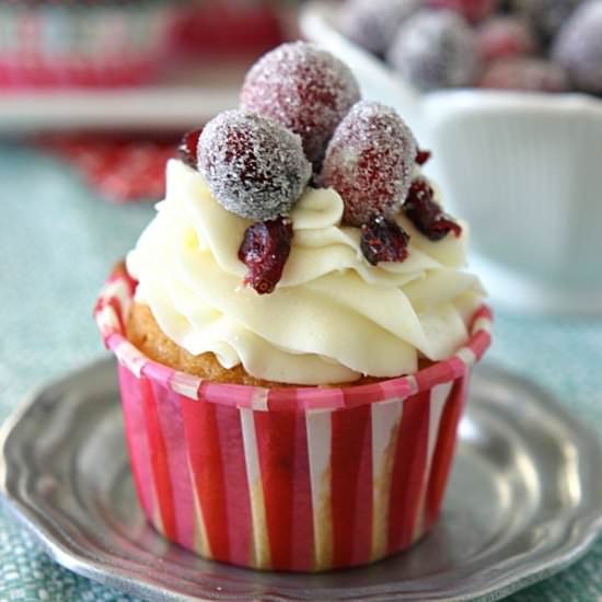 Cranberry Bliss Bar Cupcakes