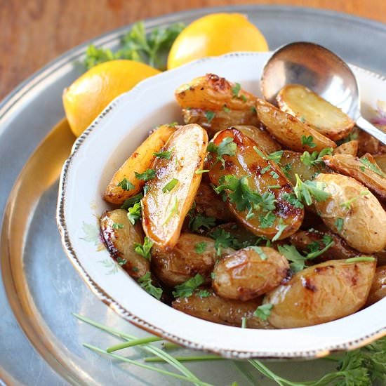 Honey Lemon Fingerling Potatoes