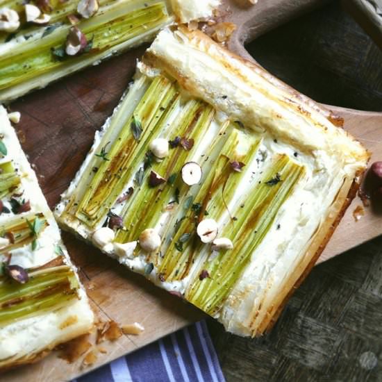 Phyllo Leek Tart