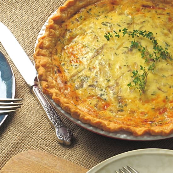 Caramelized Onion and Thyme Quiche
