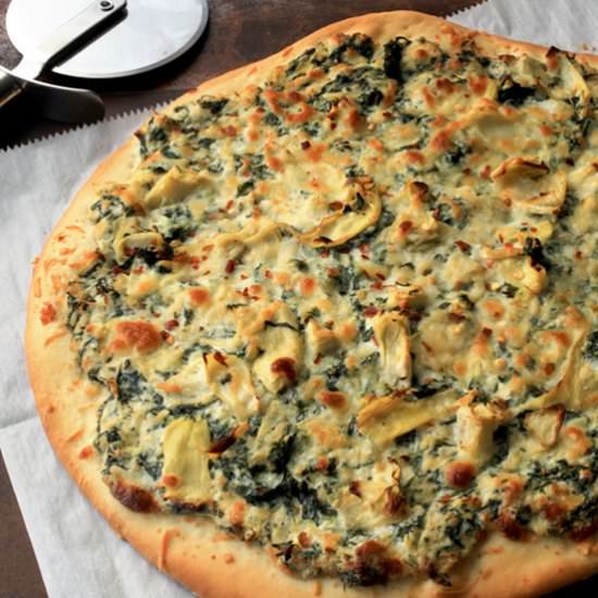 spinach artichoke dip pizza