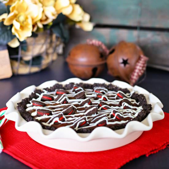 Candy Cane Oreo Pie