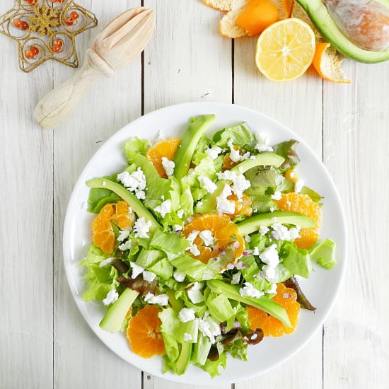 Avocado and tangerine salad