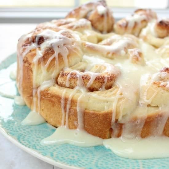 Orange Cinnamon Rolls with Eggnog