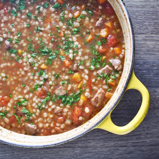 Beef and Barely Soup