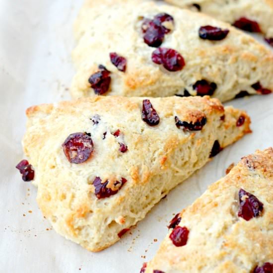 Cranberry and Vanilla-Yogurt Scones