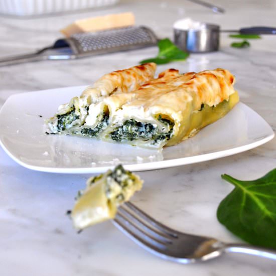 Cannelloni with spinach and ricotta