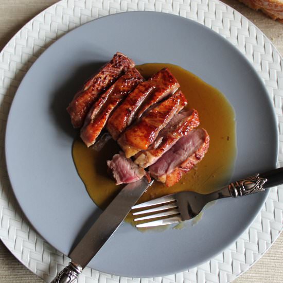 Breast Duck with orange and honey