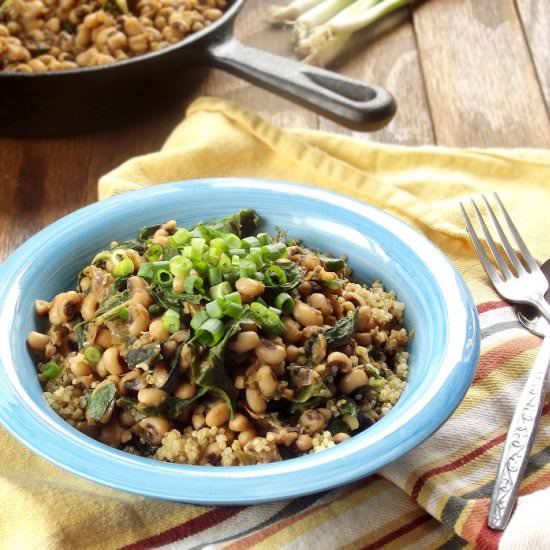 Smoky Vegan Hoppin’ John with Chard