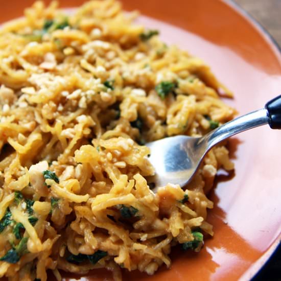 Thai Peanut Sauce Spaghetti Squash