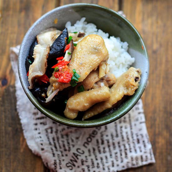 Steamed Chicken with Mushroom