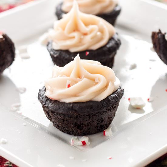 Peppermint Brownie Bites