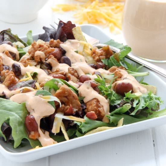 Southwestern chili taco salad