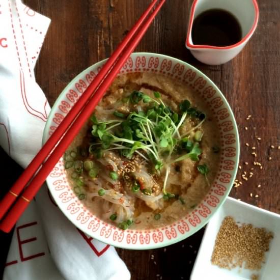 Sesame Ramen with Yam Noodle