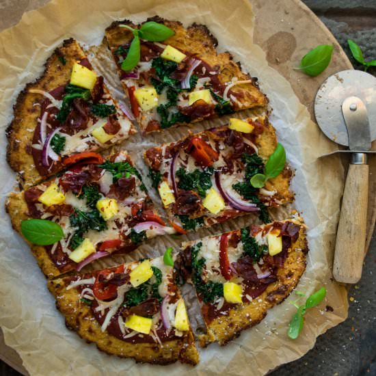 Cauliflower Crust Hawaiian Pizza