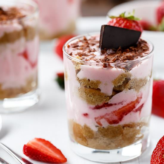 Strawberries and Cream Tiramisu