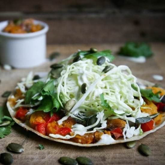 Butternut Squash Tostadas