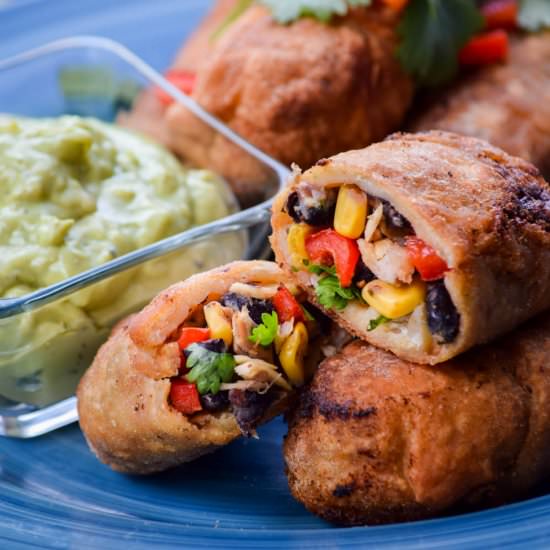 Southwest Egg Rolls+Avacado Ranch