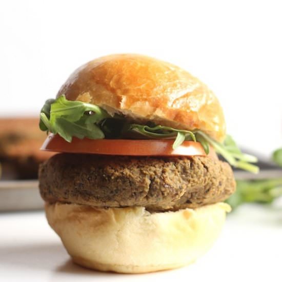 Ginger Peanut Lentil Burgers