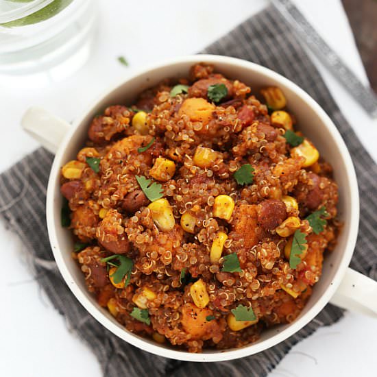 One Pot Quinoa and Sweet Potato