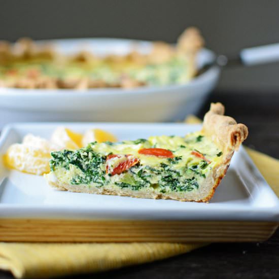 Spinach Tomato Quiche