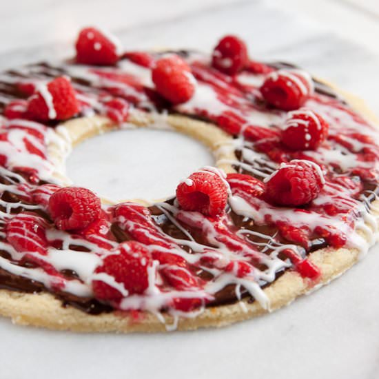 Raspberry Cookie Wreaths