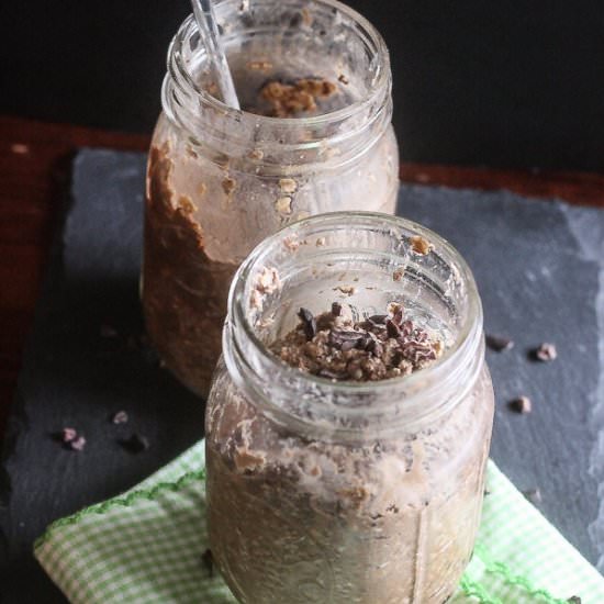 Gingerbread Chocolate Overnight Oats