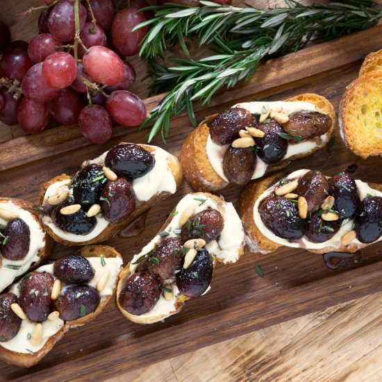 Roasted Grape Crostini