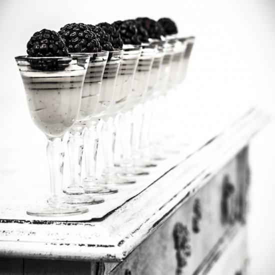 Vanilla Custard with Blackberries