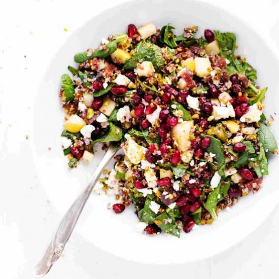 Winter Rainbow Quinoa Salad