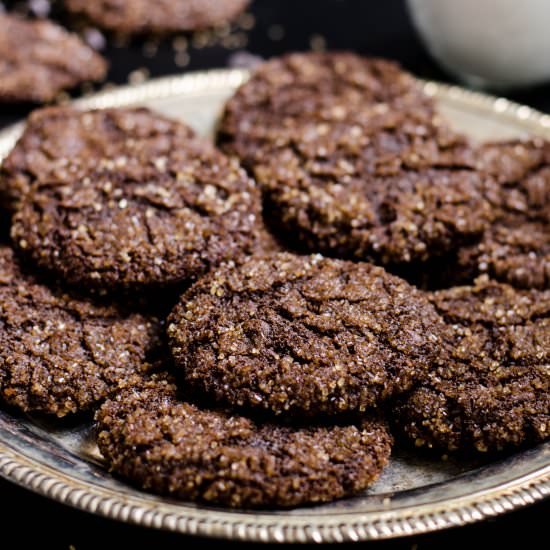 Double Chocolate Molasses Crinkles